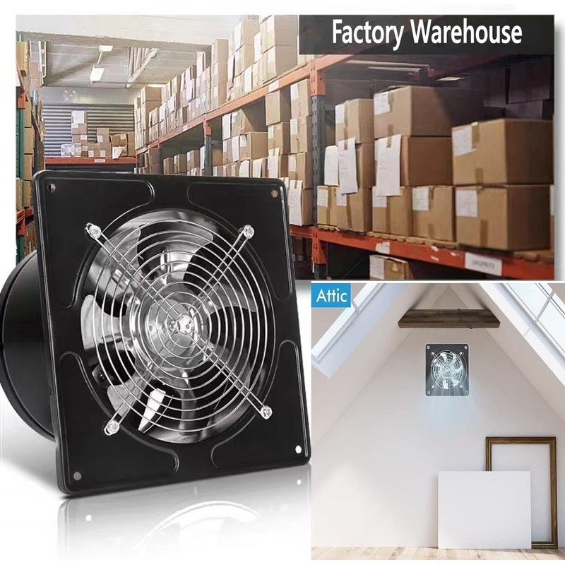 Aydomer 8 Inch Exhaust Fan Metal Ventilation Fan With Switch