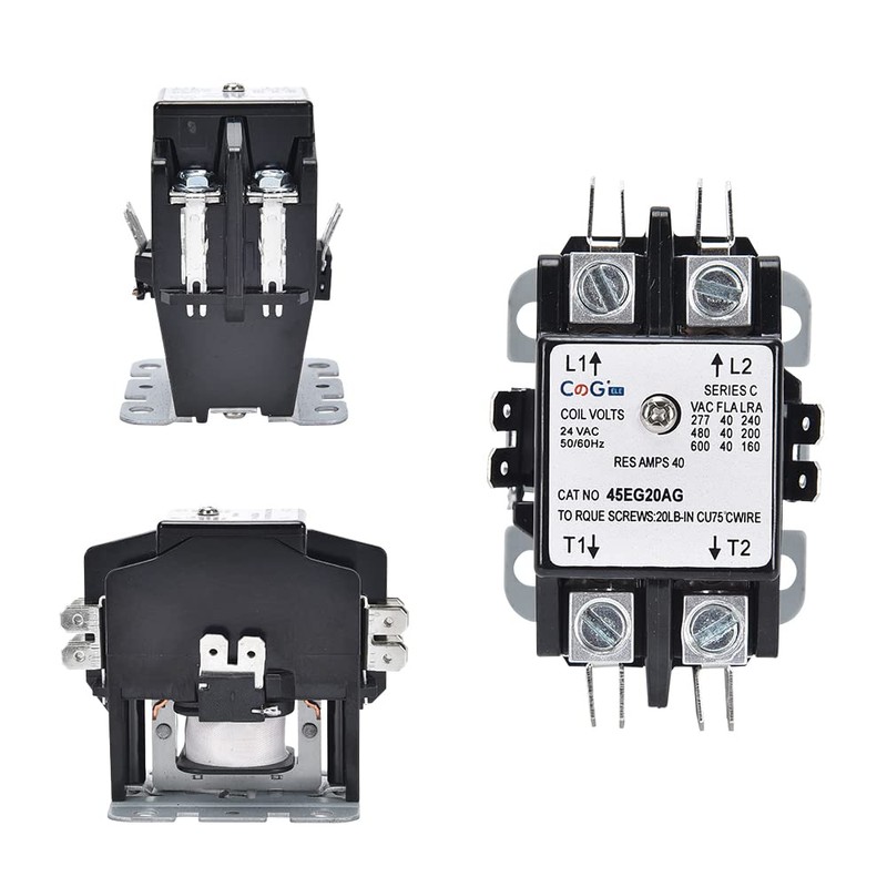 CGele 2 Pole Air Conditioner Contactor 40 Amp 24V Coil,Heavy