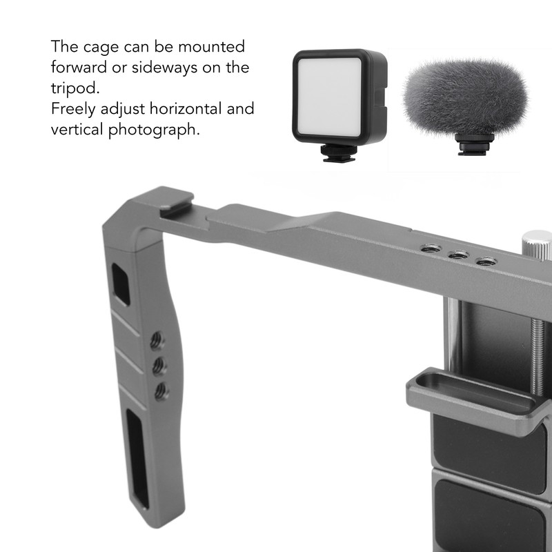 Aluminium Alloy Phone Video Cage with Dual Handles Portable Phone