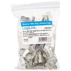 LogiLink CAT 5e Modular Plugshielded 100er Pack, MP0003 (100er Pack)