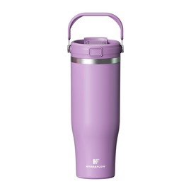 HYDRAFLOW 40 oz Travel Tumbler – Insulated, Stainless Steel, Leakproof, Ideal for Coffee, Tea, and Cold Drinks - Pastel Purple