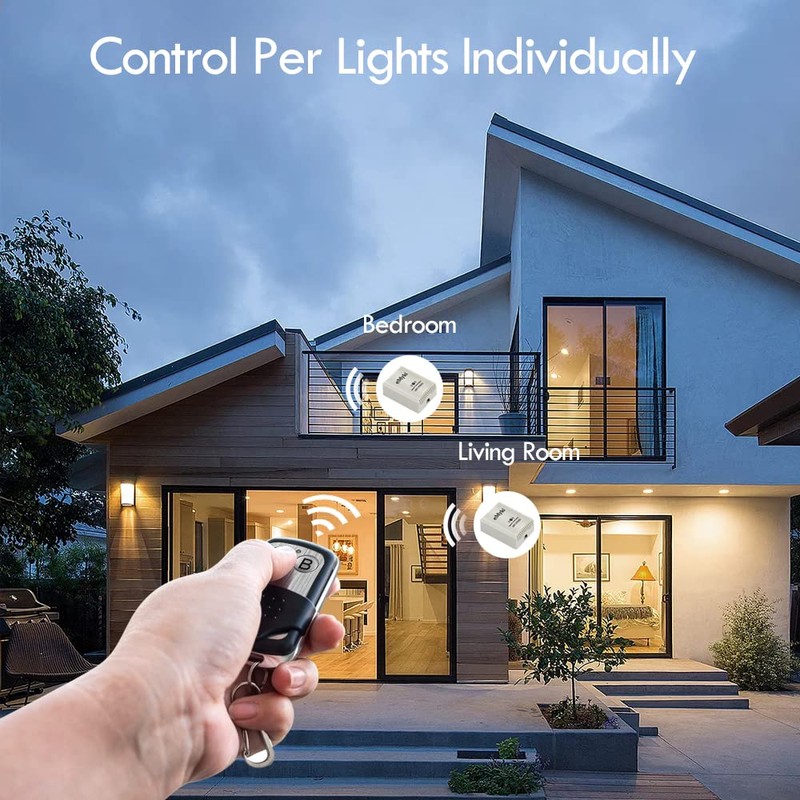 eMylo 10A AC 220V-230V-240V 1000W 2 Channel Smart Wireless Remote