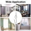 UFURMATE Curtain Hooks and Gliders Set, 100Pcs Stainless Steel S
