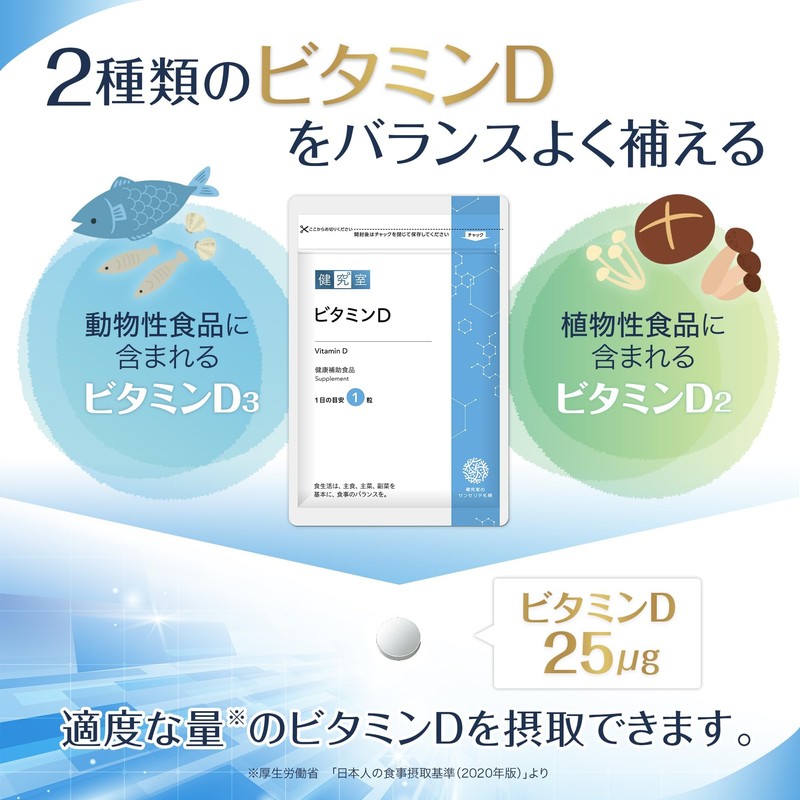 Sanserite Sapporo Vitamin D, 90-Day Supply (Health Supplement), Vitamin D2,