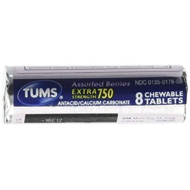 Tums Extra Strength chewable Tablets, Assorted Berries - 12 Rolls