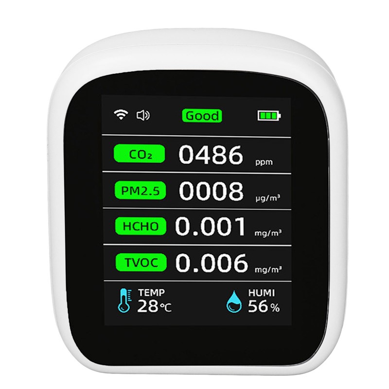 Air Quality Monitor Portable WiFi Accurate PM2.5 CO2 TVOC HCHO
