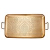 Old Dutch "Tangier" Champagne Tone Etched Tray, 19" x 10.25"