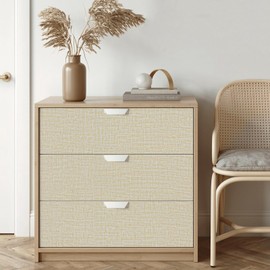 Guvana Peel and Stick Wallpaper Cream Grasscloth Contact Paper Modern Self Adhesive Wall Paper Thicken Linen Textured Removable for livingroom Drawers Liner Decor 197"x17.3"