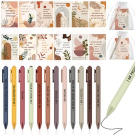 Haiabei 36Sets Employees Appreciation Gifts Inspirational Notepads Ballpoint Bulk Positive Affirmation Gift Set Gratitude Notebooks Encouragement Notepads with Organza Bags Self Love Gifts Coworker