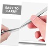TOVINANNA 4pcs Stainless Steel Stamp Tweezers Set Precision Collecting Tools