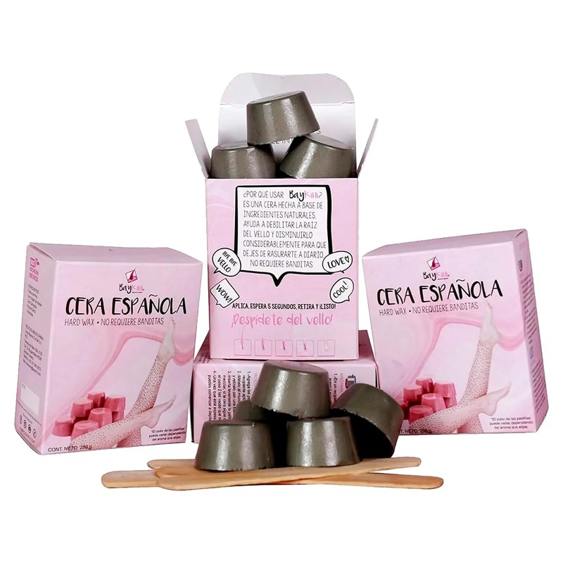 Cera Española Baykini En Pastillas Para Piel Sensible 500Gr (PLATA)