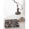 myfelt Néla Felt Ball Square Trivet, Virgin wool, nature, 20