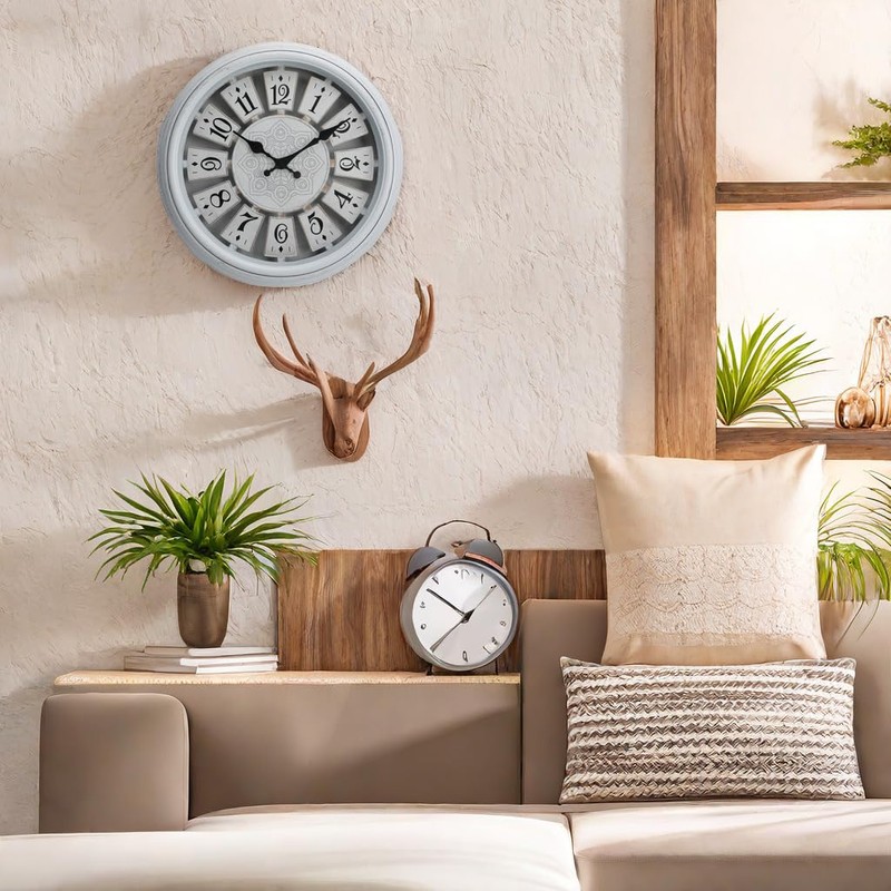 NUOVO Large Wall Clock for Living Room, Retro Wall Clock,