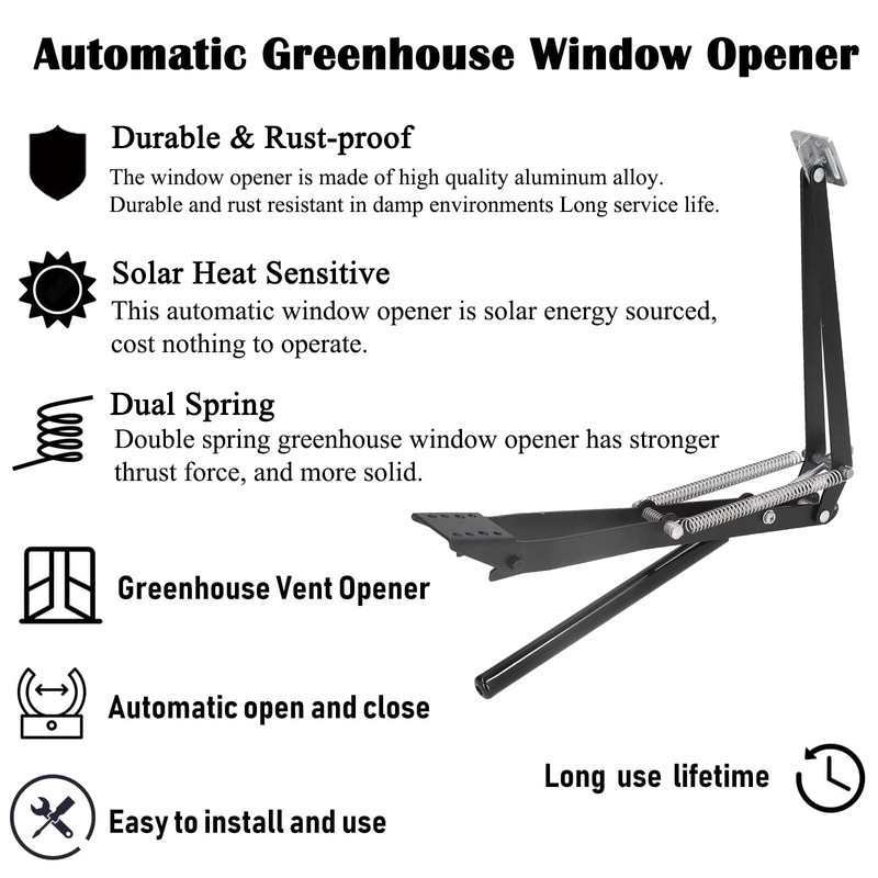 Auto Vent Opener Automatic Greenhouse Windows Opener Temperature Sensitive Roof