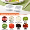 Hetrfly 20PCS Double Compartment Condiment Containers, Reusable Snack Pack Containers,