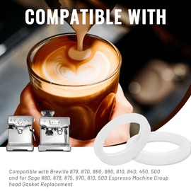 DIBTSA Silicone Steam Ring 54mm Set of 2 Compatible with Breville 878, 870, 860, 880, 810, 840, 450, 500 and for Sage 880, 878, 875, 870, 810, 500 Espresso Machine Group head Gasket Replacement