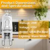 SDRZJX 4PCS G9 120V 25W Oven Light Bulbs Halogen Wall