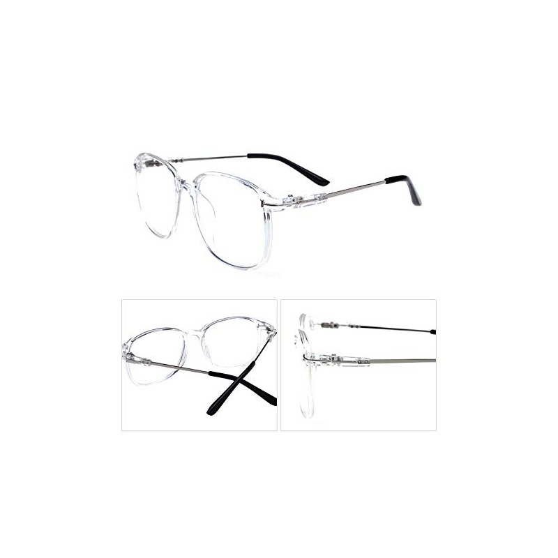Rongchy Mens Myopia Glasses Womens oversize Frame Shortsighted Eyeglasses (Clear,
