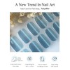 AutyaMee Semi Cured Gel Nail Strips (Powder Blue Cat Eye),