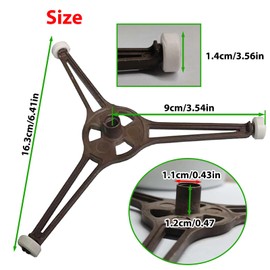 3.54 Inch Microwave Turnpiece Holder,Rotating Ring Roller,Glass Plate Tray Support Holder,Triple Arm Microwave Oven Turntable Ring for Microwave Oven Glass Flat Turntable Plate