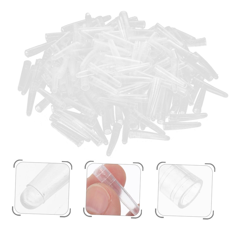 SAFIGLE 200Pcs Tweezers Tip Covers Non Skid Protective Sleeves for