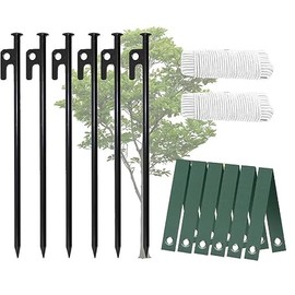Heavy Duty Steel Tree Stake Kit,Tree Stakes and Supports for Leaning Trees,Tree Staking and Supports Kits for Young Trees,Tree Straightening Kit,Tree Support Against Bad Weather