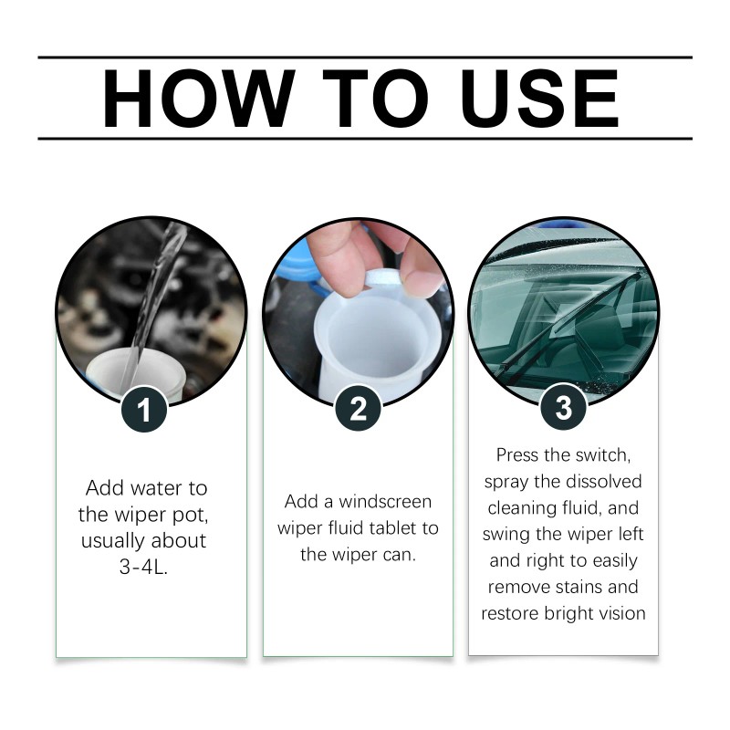 Homonth Automotive Windshield Cleaning Effervescent Sheet Remove Stains Remove Oil