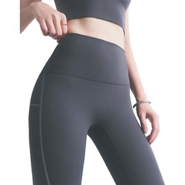 RESTOLE High Waisted Tummy Control Leggings for Women - Silky Soft Breathable 4 Way Stretch Premium Lycra Fabric Dark Grey