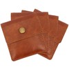 TEMLUM Portable Ashtray, Portable Purse, Set of 4, Luxury PU,