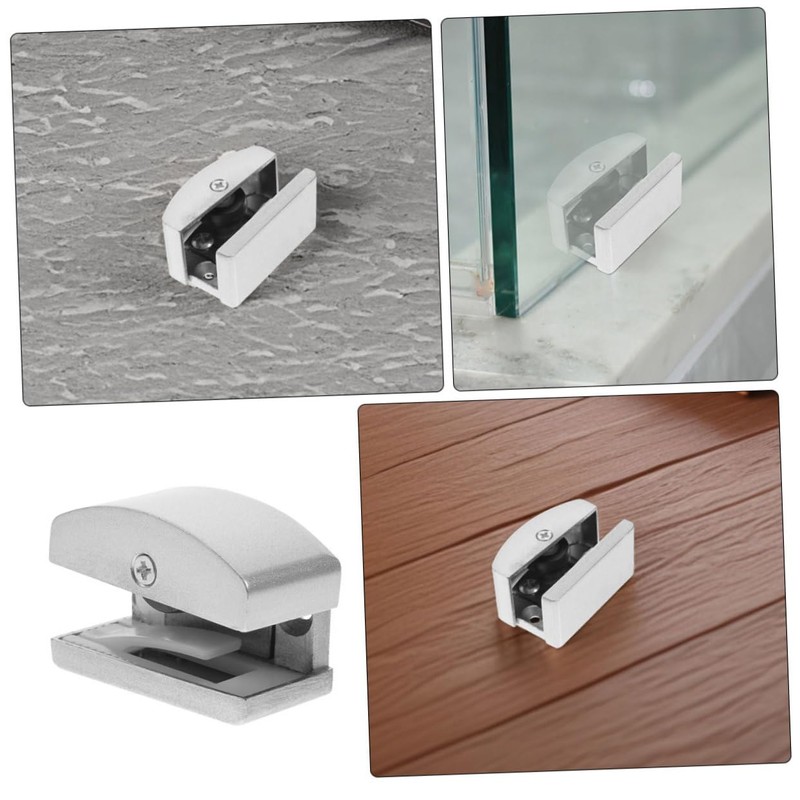 Outanaya 2PCS Adjustable Sliding Shower Door Bottom Guide for Frameless