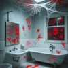 AhfuLife 108Pcs Halloween Window Stickers, 9 Sheets Reusable Halloween Window
