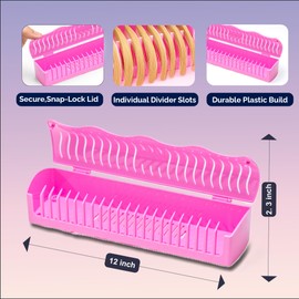 Carter Girls & CO. Hair Extension Holder 4 Mounting Options & Tools | Fully Equipped Hair Extension Hanger with Holds Clip-ins, Tape-Ins, Wefts for Washing, Styling, Storage & Travel (Pink)