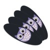 Cute Purple Owl Double-Sided Oval Nail File Emery Board Set
