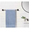 Threshold 24" Modern Towel Bar Black - Threshold: Zinc & Stainless Steel Bathroom Holder,