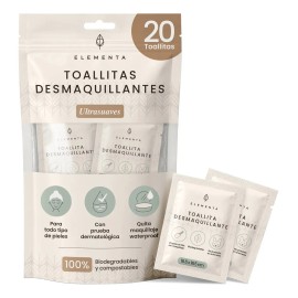 Toallitas Desmaquillantes Elementa 20 Pzas Individuales