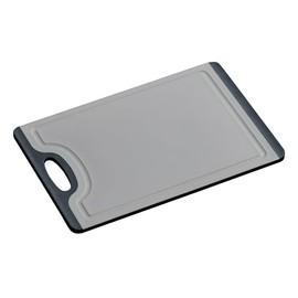 Kesper Chopping board, material: plastic (PP/TPE), dimensions: 36.5 x 24.5 x 0.85 cm, colour: grey/black, 30884
