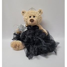 KINNEX COLLECTIONS SINCE 1997 20" Quince Anos Quinceanera Last Doll Teddy Bear with Dress (Centerpiece) ~ ARC16832-17R (Black)
