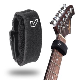 Gruv Gear FretWrap, Fret Wrap, String Dampener, Bass Mute, Guitar Fret Wrap, Acoustic Mute, GruvGear, Damper, Electric Guitar FretWrap, Resonance for Tapping & Recording - Pack of 1, Black Medum