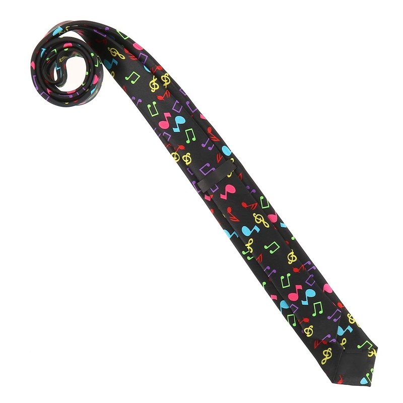 Multicoloured Musical Notes Tie – Original Men's Tie – Neon
