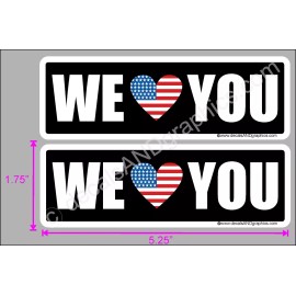 TRUMP 2020 STICKER 2 PACK WE LOVE YOU ANTI DEMOCRAT MAGA DEPLORABLE DECAL