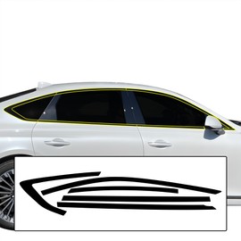 BOGAR TECH DESIGNS Side Window Chrome Delete Overlay Compatible with Genesis G80 2021-2025, Gloss Black