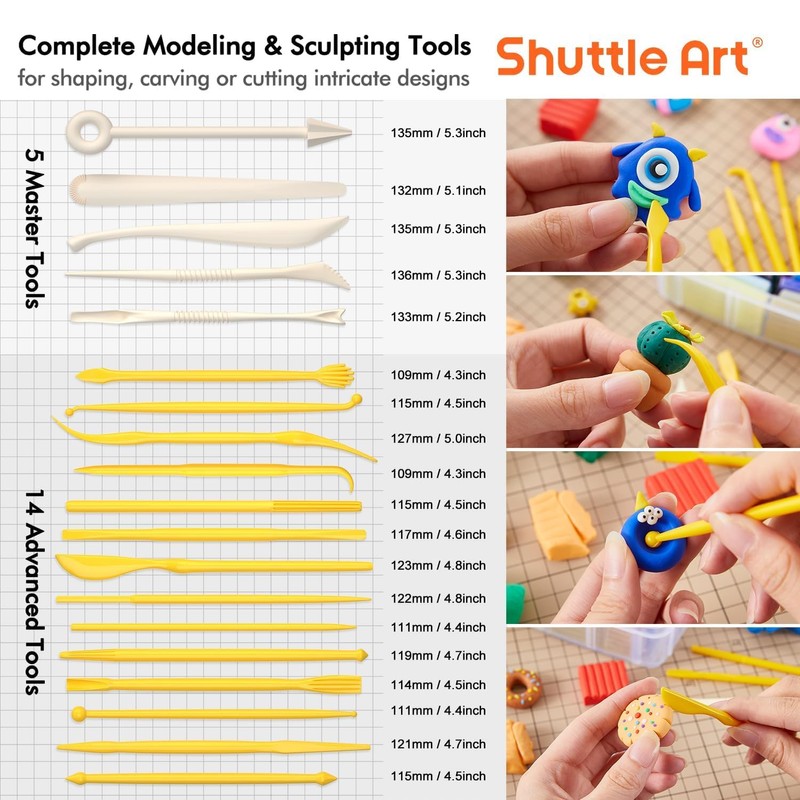 Shuttle Art 82 Colors Polymer Clay Kit, Oven Bake Clay