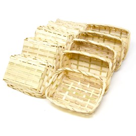Lashuma Wicker Basket Set Small Wicker Basket Oval Storage Basket 16 x 11 cm