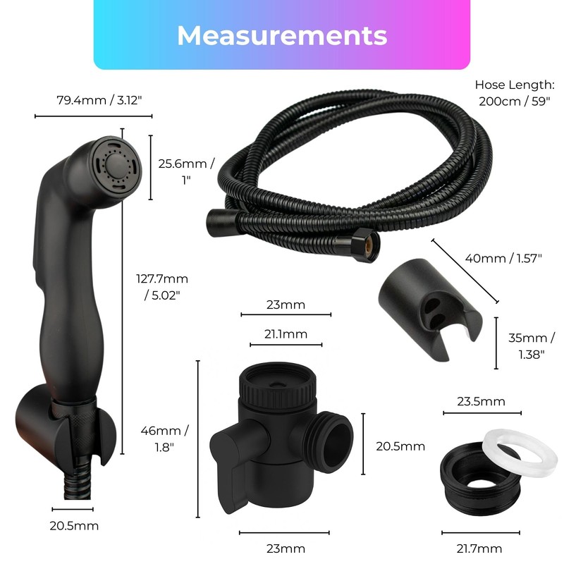 Tap Bidet Sprayer Kit for Baby Hygiene – 2m Hose,