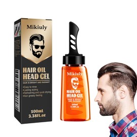 Hair Styling Gel for Men, 2-in-1 Hair Wax Gel with Comb, Hair Gel Men's Hair Wax Men, Hair Styling Gel for Modelling Hair and Natural Styling of Hair, Long-Lasting, 100 ml