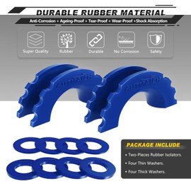 AUTMATCH D Ring Shackle Isolators Washers Kit - 2 Rubber Shackle Isolators with 8 Washers, Fits 3/4 Shackles Protect and Prevents Rattling, Shackle Cover Blue