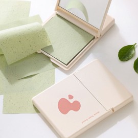 250 Pañuelos Absorbentes de Aceite, Hoja Secante de Aceite, Fibra Vegetal, Papel Secante de Aceite Portátil con Hojas Faciales Absorbentes de Espejo para Piel Grasa para