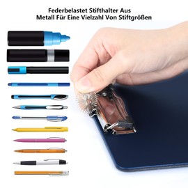DoocliB Clipboard A4, Writing Board with Pen Holder, for School/Industry/Office (Blue)
