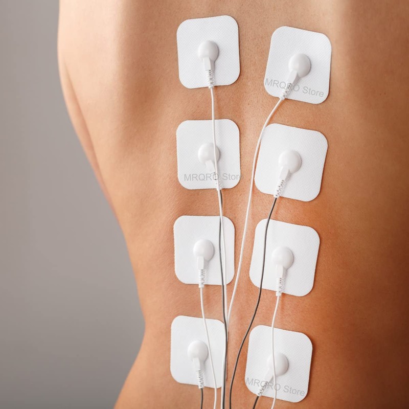 SensaMed - Set 9 Electrodos Parches 5x5 Lumbar Broche 3.5mm
