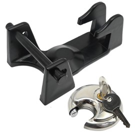 Saihisday Gooseneck Trailer Coupler Lock TL-50, Gooseneck Trailer Lock Gooseneck Hitch Lock Model TL-50 Coupler Lock for Heavy Trailers Livestock Haulers RVs Secure Your Haul Steel Black